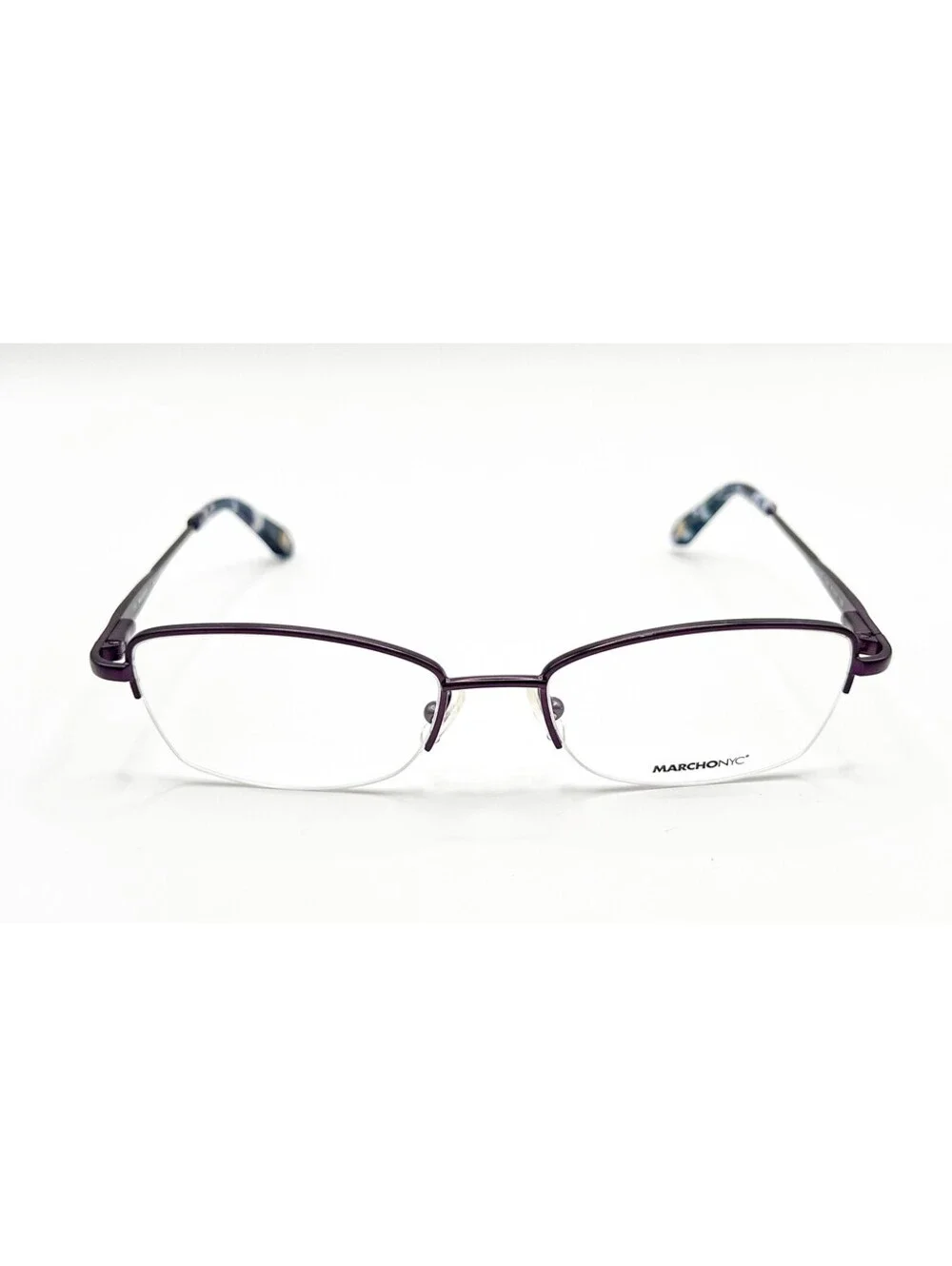 Marchon Nyc Waldorf 505 Purple Blue Authentic Eyeglasses 51-17-135